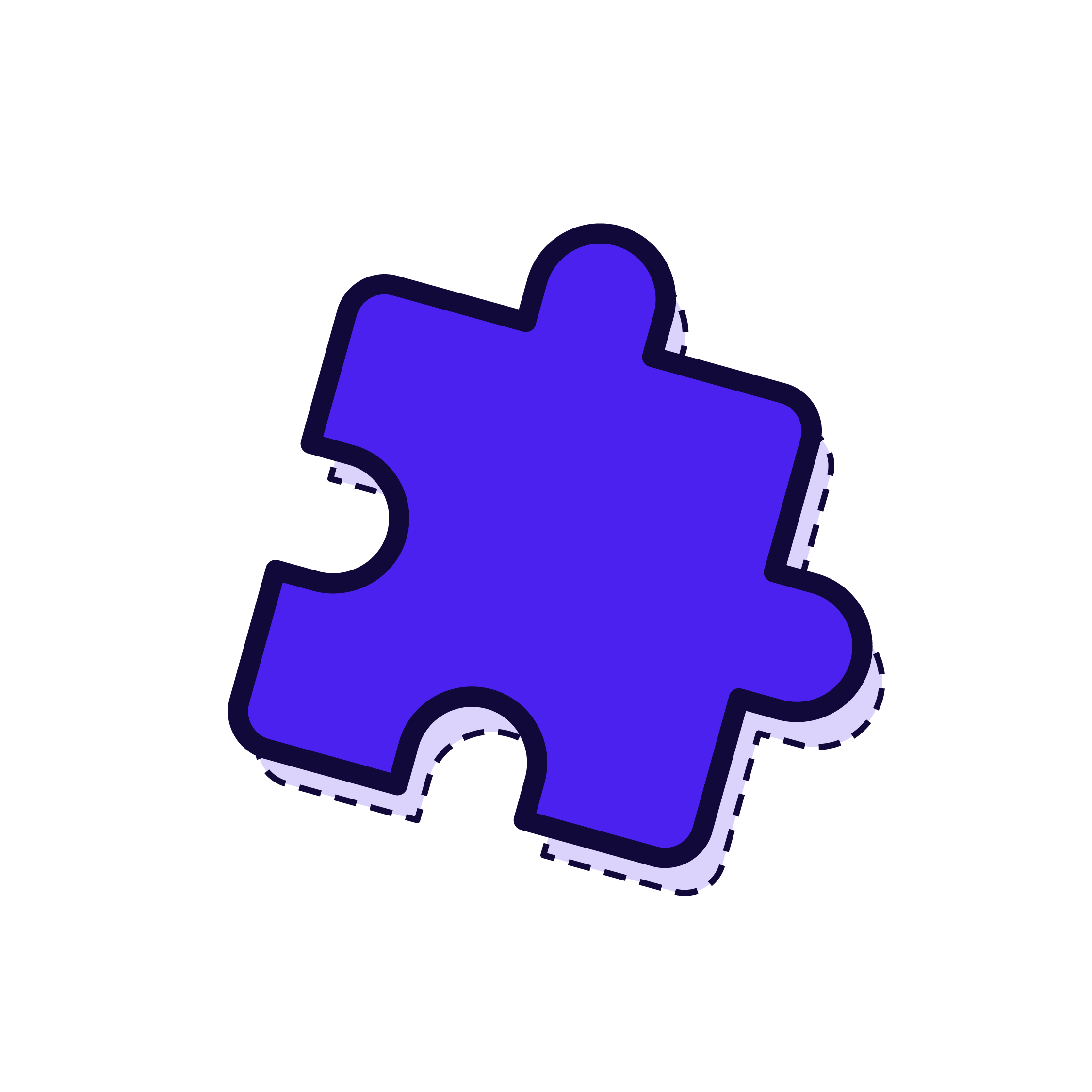 Purple puzzle piece