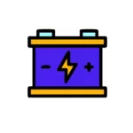 A Battery Icon Featuring A Prominent Lightning Bolt, Symbolizing Energy And Power.